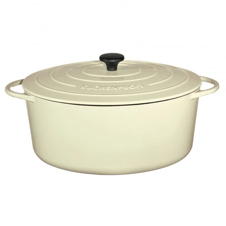 Litinový hrnec s poklicí Küchenprofi oválný 35 cm 8,9 l a